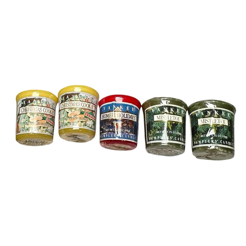 Yankee Candle Five Scent Sampler 1.75oz Votives Set Holiday Scents New - Picture 7 of 8